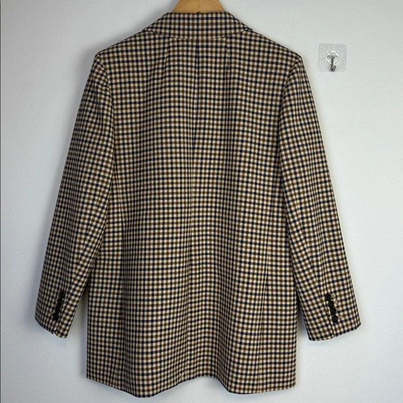 NWOT J. Crew Alfie Blazer in Honey Plaid Italian Wool Stretch Relaxed Fit Size 6 - Picture 8 of 16